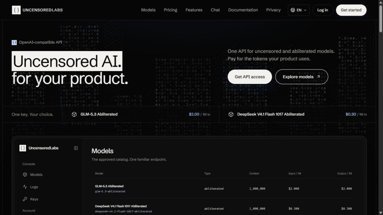 UncensoredLabs landing page